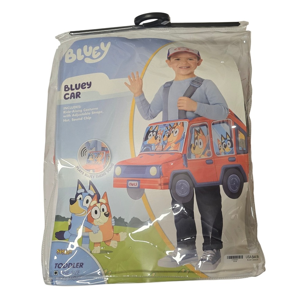 Bluey Car Ride-Along Costume Toddler One Size Spirit Halloween Sound Chip Hat